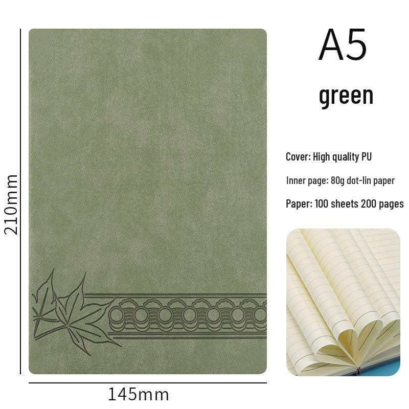 A5 Soft Leather Notebook Diary Gift Set for Business and Meetings - Customizable with Logo A5