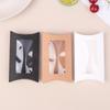 50Pcs Kraft Paper Pillow Box With Clear Window Candy Packaging Box For Birthday Parties Baby Showers And Wedding Party
