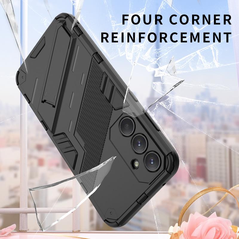 Pro Samsung Galaxy A15 A24 A25 A35 A55 5G Globální nárazuvzdorné brnění Pouzdro na telefon s ochranou proti pádům Zadní kryt Coque s stojánkem