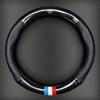 abcd1 Leather Car Steering Wheel Cover Breathable Anti Slip For Volkswagen VW Polo Golf Gol Volante Scirocco Passat Sedan Jetta Tayron