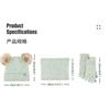 Children's Knitted Three Piece Set with Winter Plush Ball Warm Hat, Scarf, Glove
