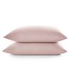 Set of 2 "Drift" Pure Cotton Dyed Washed Pillowcases 57 Threads/cm² All Sizes - Powder Pink - Pillowcases 63 X 63 Cm X 2