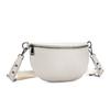 Leather Large-capacity Fanny Pack Women's Premium Messenger Bag New First-layer Cowhide Trendy Breast Bag Simple Shoulder Bag