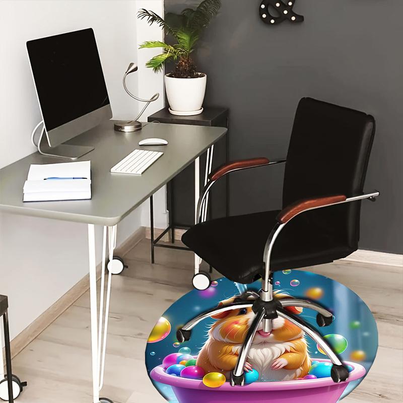 

1pc Office Carpet Chair Mats Cute Guinea Pig Bath Time Perfect for Decorating Office Chairss, Or Bedrooms.YDT445 80cm by 80cm