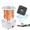 Electric Barbecue Grill Household Infrared Fast Rotating Oven with AntiScald Gloves  (White )