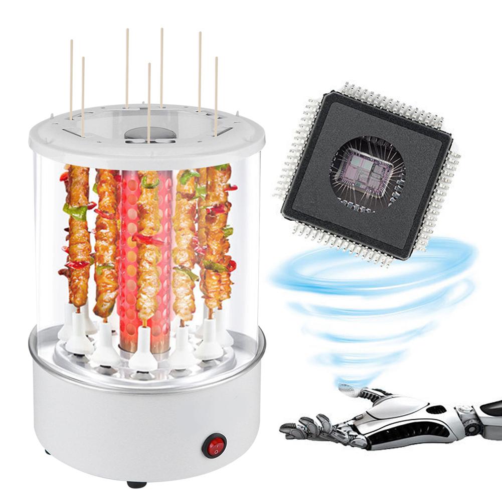 Electric Barbecue Grill Household Infrared Fast Rotating Oven with AntiScald Gloves  (White )