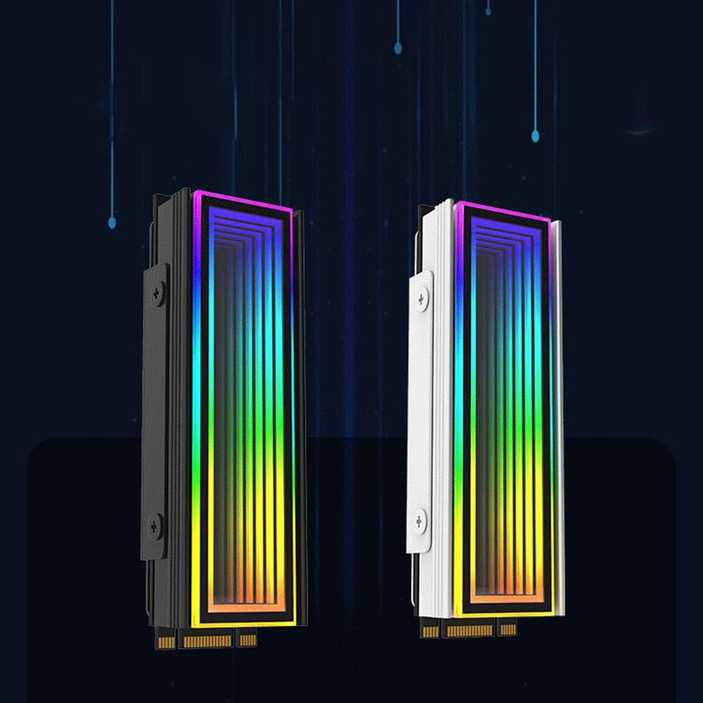 ARGB AURA Plug Sync Computer SSD M2 Radiator Aluminum PC RGB M.2 Nvme Cooler Heatsink Solid State Drive Heat Sink Cooler