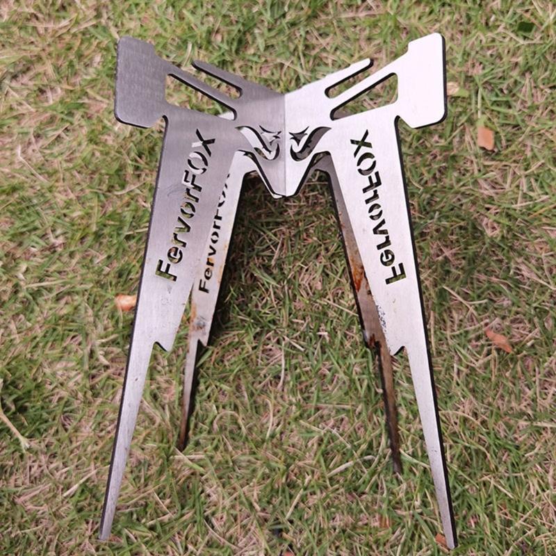 Folding Camp Cookware Stand Stable Regulable Support Outdoor Pot Stand Camp Kitchens Accessory