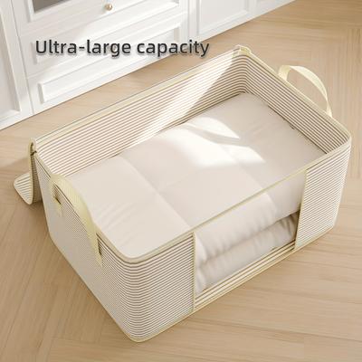 Large Capacity Storage Bag Dustproof Thickened Zipper Organizer Clothes Quilt Moving Sorting Bag Foldable Clothes Storage Bag