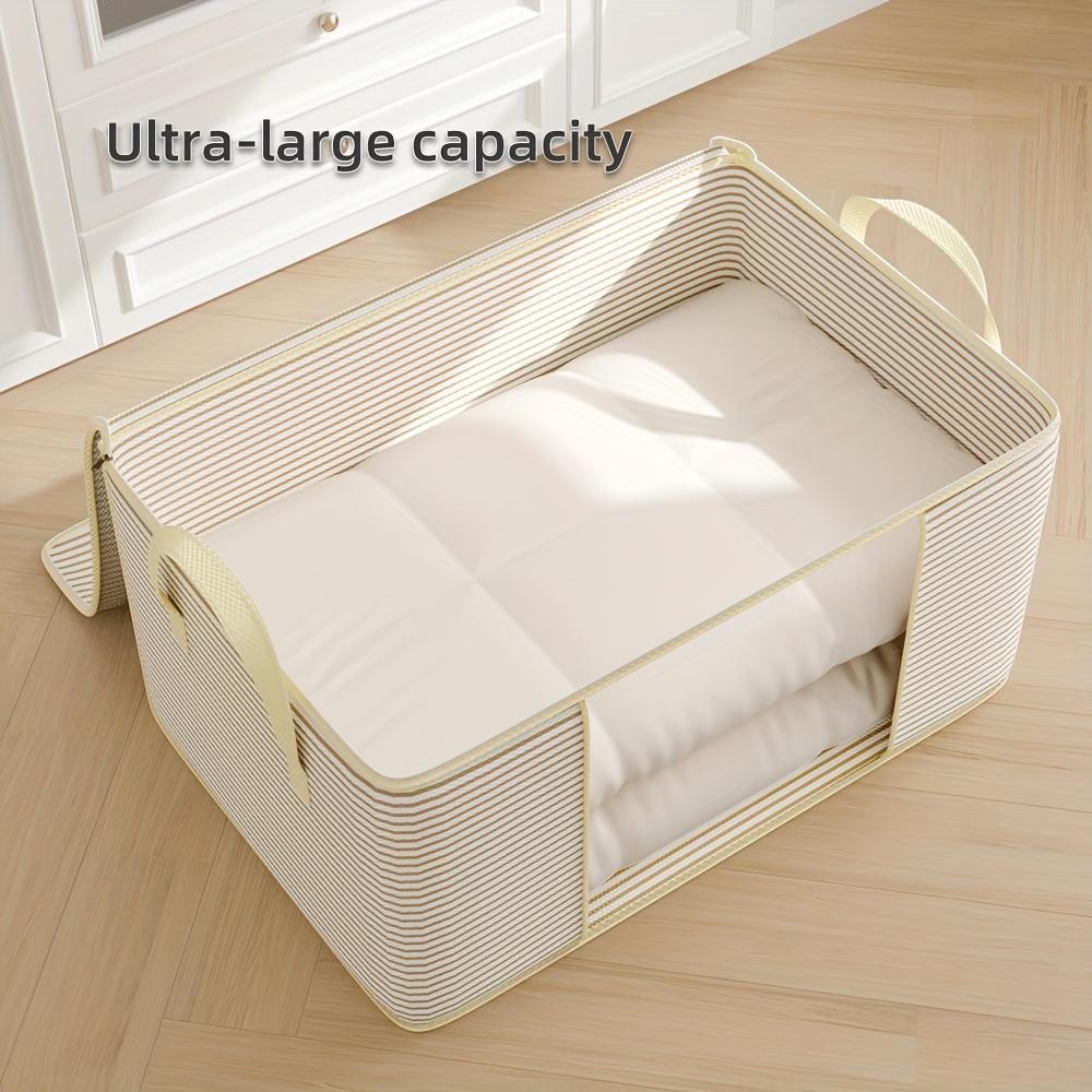 Large Capacity Storage Bag Dustproof Thickened Zipper Organizer Clothes Quilt Moving Sorting Bag Foldable Clothes Storage Bag