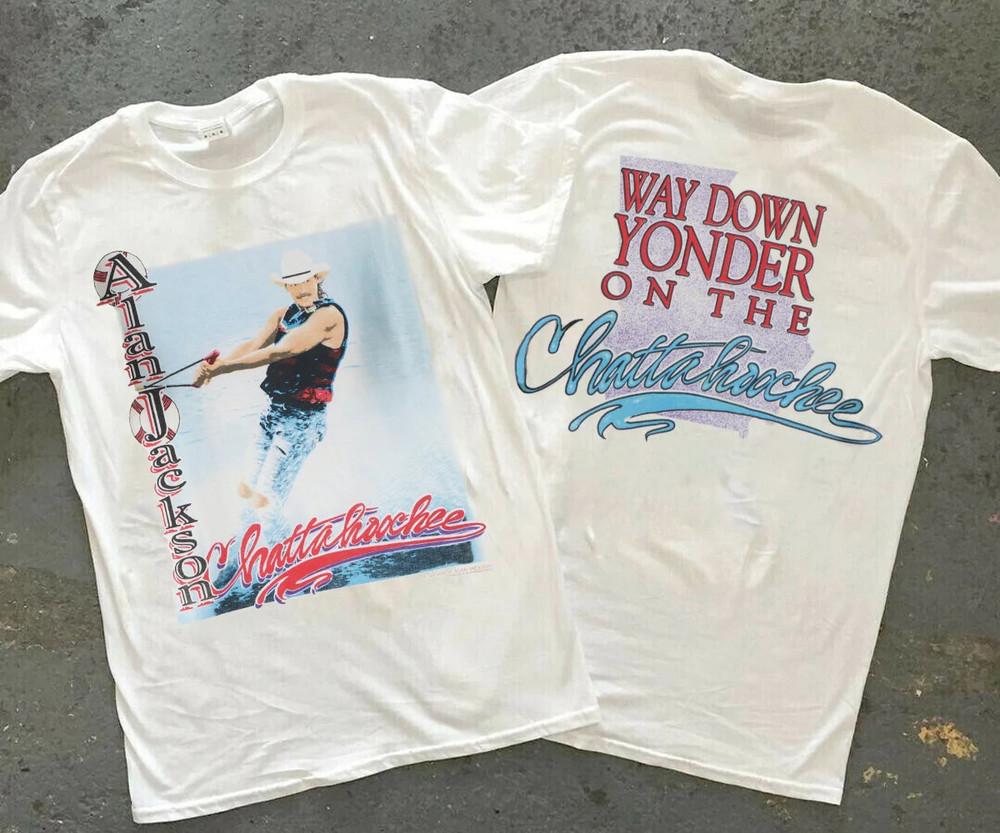 2 sides Alan Jackson Shirt Way Down Yonder On The Chattahoochee S-5XL Unisex T-Shirt XXL