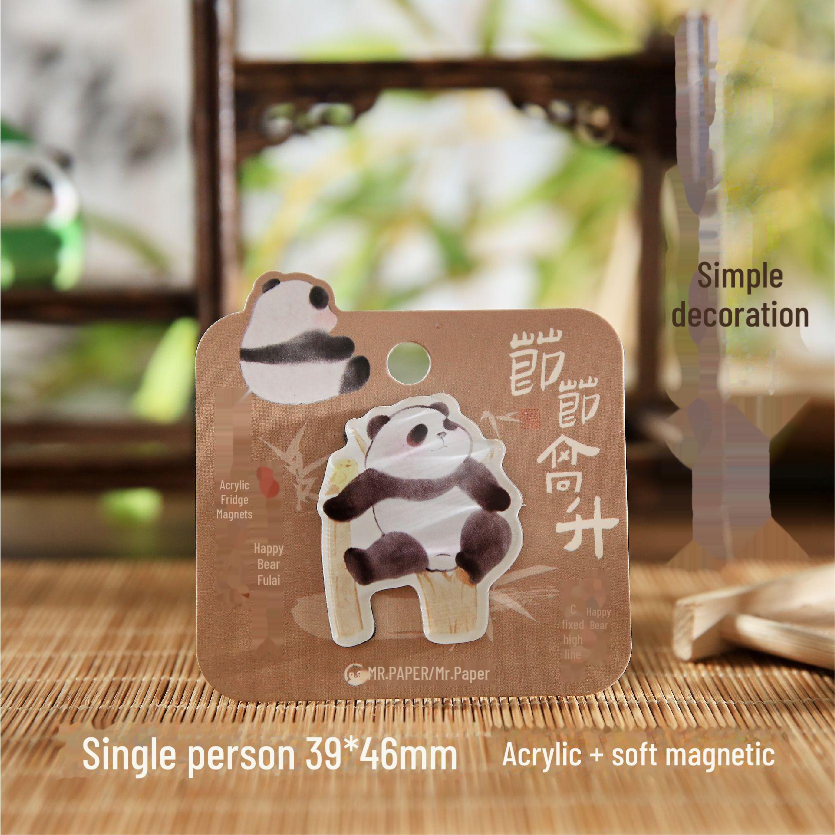 

Акриловый магнит на холодильник с изображением панды от Mr.. Бумага