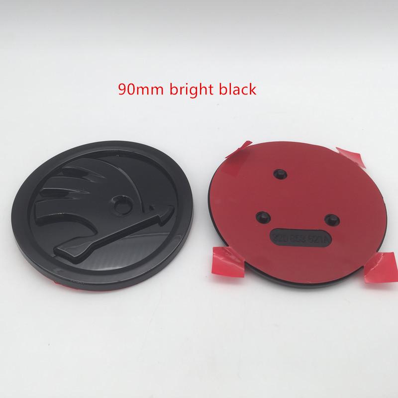 1ks 3D 90mm 80mm pro SKODA Auto Přední Maska Světla Kapota Znak Zadní Nárazník Kufr Samolepka Znak Stylingové Doplňky