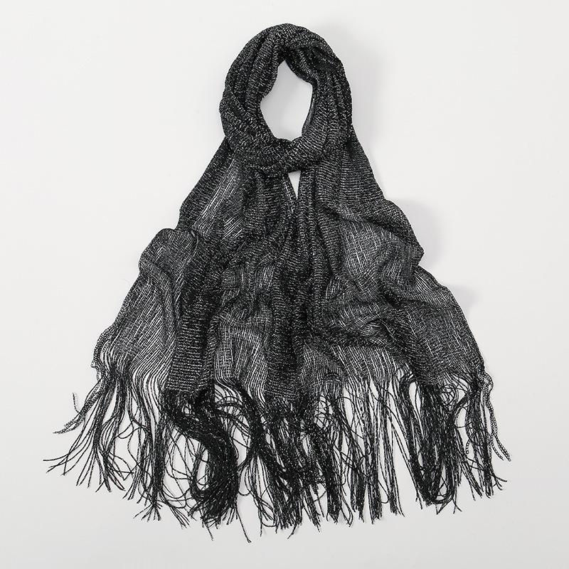 Sciarpa/Stola con Filo d'Oro/Argento Europea e Americana per Donna, Decorazione per Abito da Ballo, Festa, Abito da Sera e Qipao