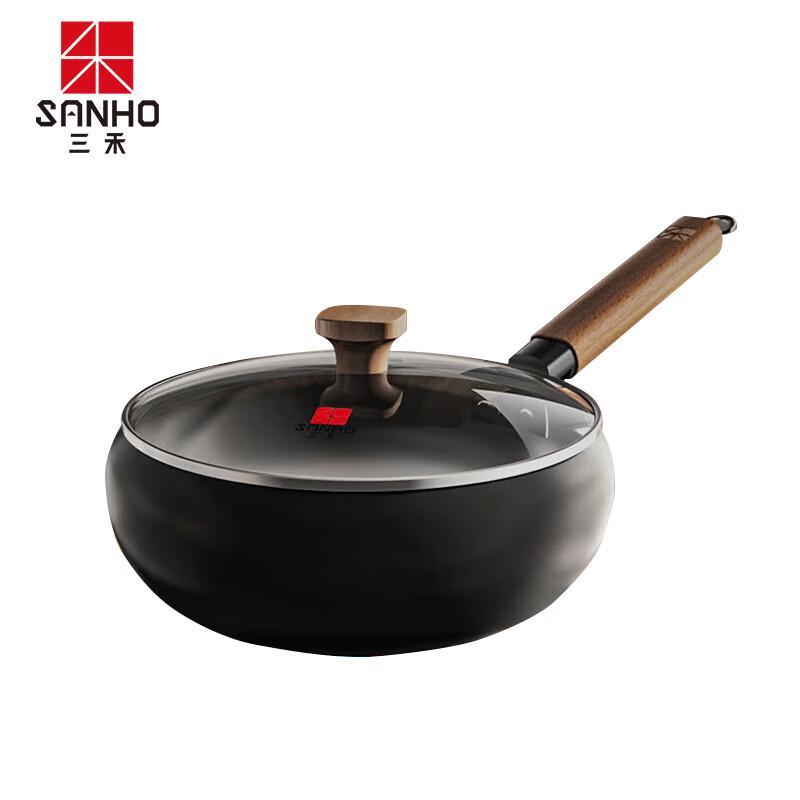 Sanhe Zhen 24cm Nitrided Iron Wok