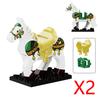 Military Building Blocks Medieval Solider Knights Equipments Mount War-Horse Wolf Flag Vests Shields Fiery Dragon Mini Blocks