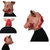 Disturbing Halloween Pig Head Mask For Masquerade Parties Animal Cosplay Latex Hood