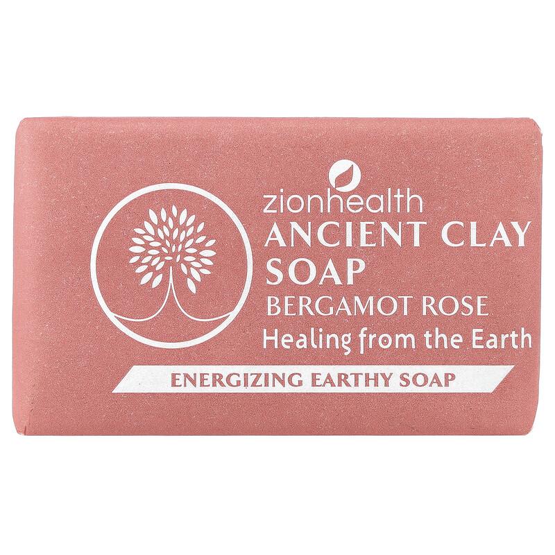 Ancient Clay Bar Soap, Bergamot Rose, 6 oz (170 g)
