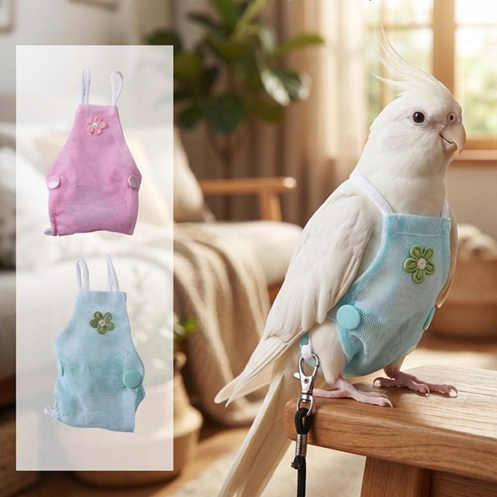 with Leash Bird Flight Suits Snap-Closure Parrot Flying Clothing Bird Vest for Cockatiel Pigeons