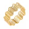 Neuer Offener Verstellbarer Ring Blatt Schlange Herz Echt Vergoldeter Edelstahl Ringe Für Frauen Männer Zubehör Mehrschichtiger Schmuck