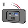 Type-C  Quick Charge QC3.0 USB-A Port Panel Wall Mount Car USB Socket Charger Power Adapter for RV Marine Boat Motorcycle