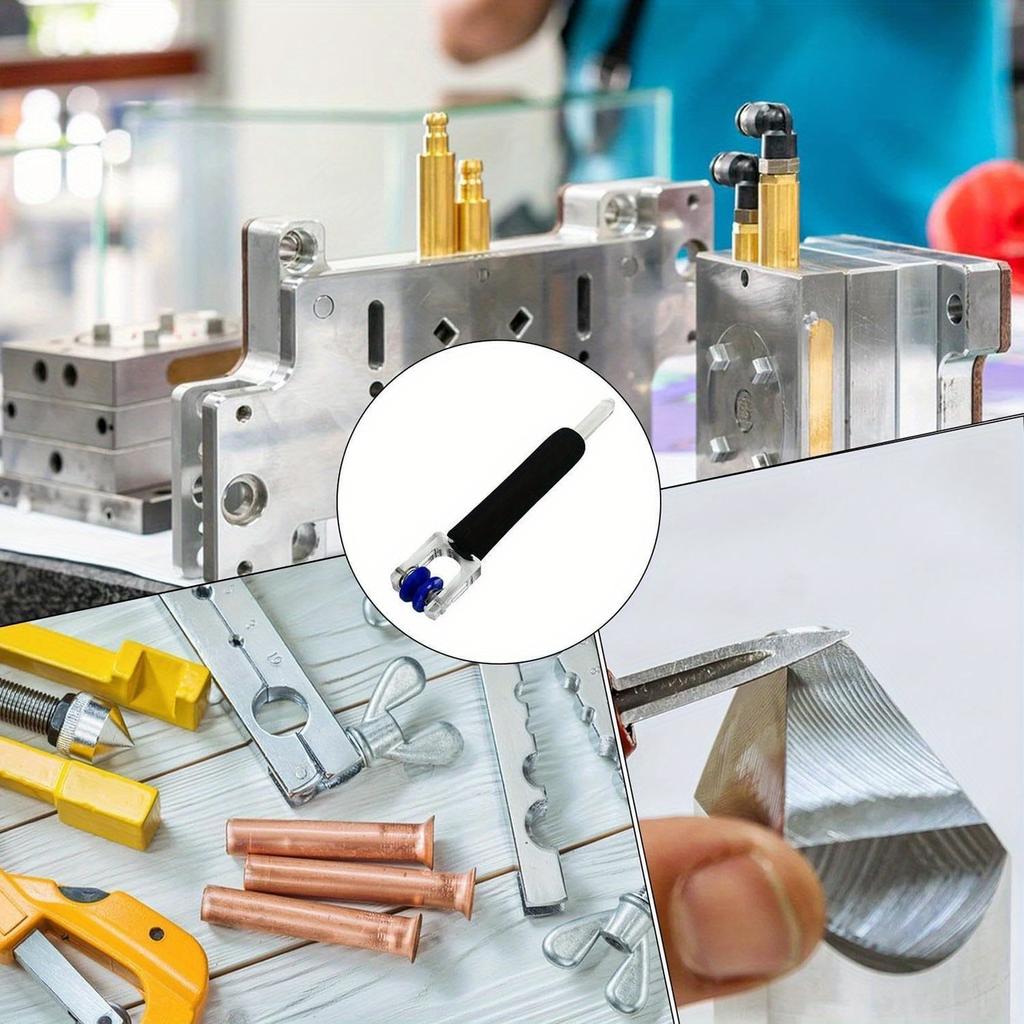 1pc Professional Foil Crimper Burnisher Tool Dual Spring-Loaded Rollers for Aluminum Foil & Glass Adjustable Hand Tool with Comfort Foam Grip