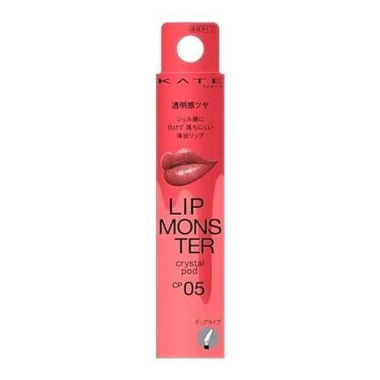 KATE Lip Monster Crystal Pod CP05 Nuance Red Color Mauve Hue Luminous Rose Liquid Type Lipstick Transparency Development Long-lasting Moisture