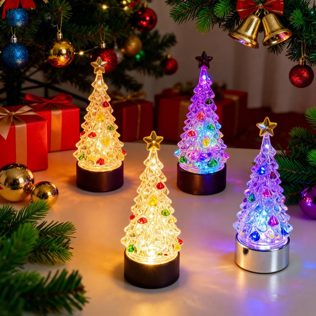 Christmas New Luminous Christmas Tree Ornament Atmosphere Decoration Small Night Light Christmas Decoration Ornament