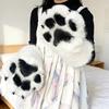 Furry Cats Paws Gloves Cosplay Costume Gloves for Women Girl Warmth Comfort Soft Plush Fursuit Gloves Anime Armwear