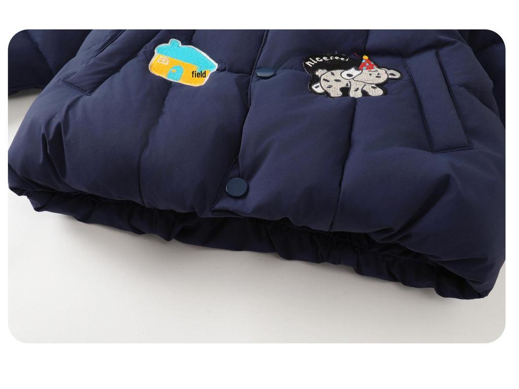 Kaka Panda Kids' Winter Padded Jacket: Warm Cotton Coat for Boys, Girls, and Toddlers (Autumn/Winter)