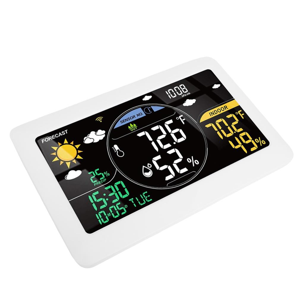 LCD Display   Kit, Indoor Outdoor Wifi Temperature Humidity Weather Forecast, 12-24H Forecast with APP, for Home and   Use