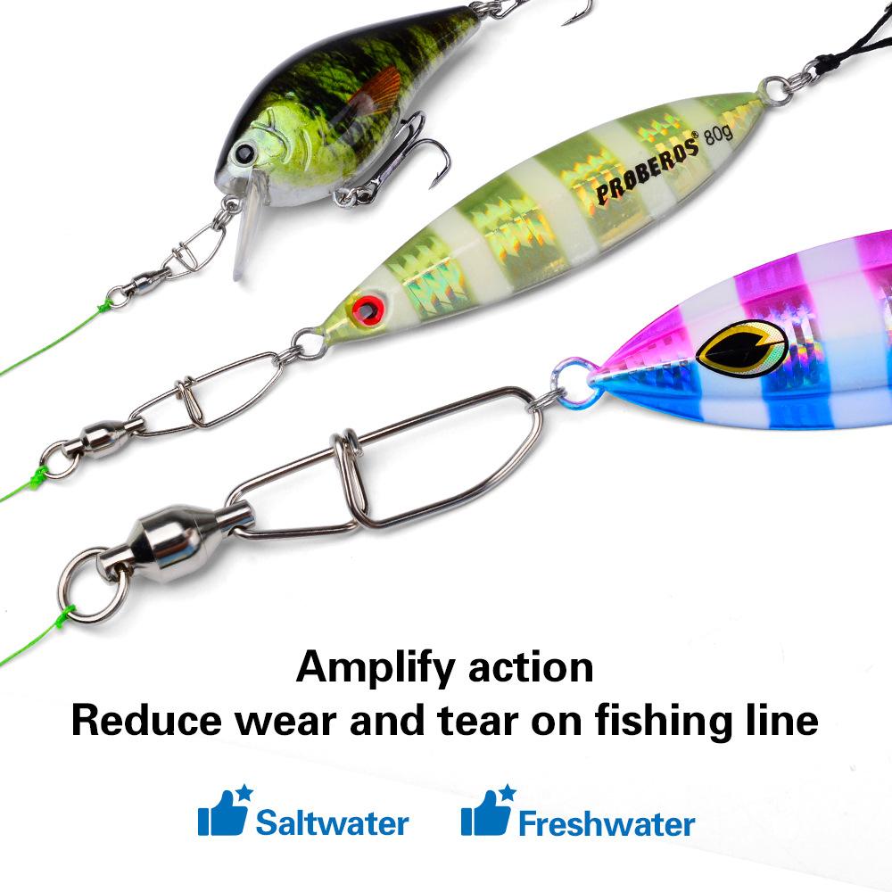 Stainless Steel Rotating Pin, Eight Character Rotating Ring, Sea Fishing Equipment