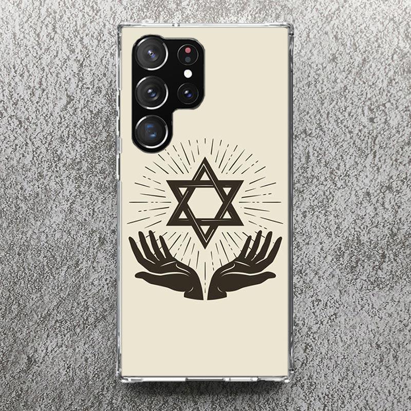 David Jewish Star Symbol Print Soft Case for Samsung Galaxy S25 S24 S23 S22 Ultra S21 Plus S20 FE Phone Shell S10 + Pattern Cove