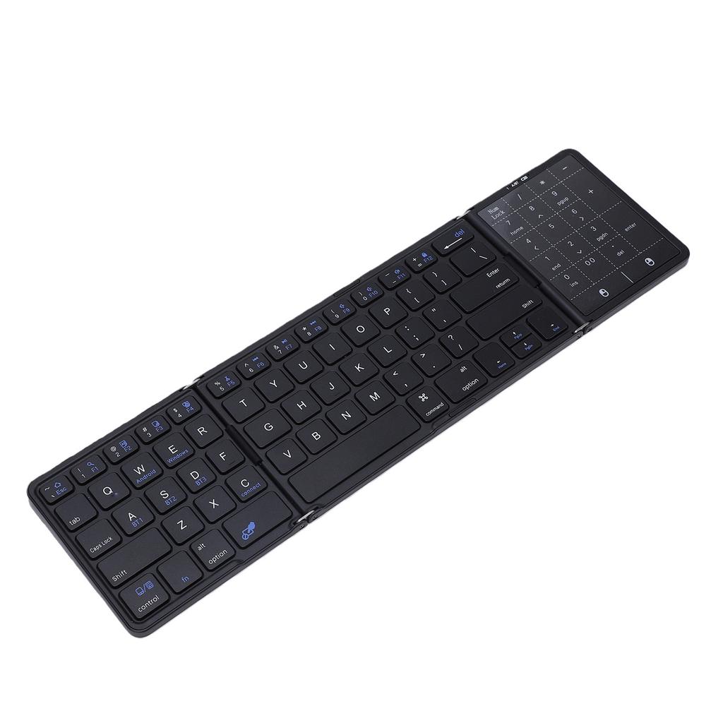 Fold Keyboard Rechargeable Full Size Keys Folding Wireless Keyboard with Touchpad Multi Device Sync for Laptop PC Tablets