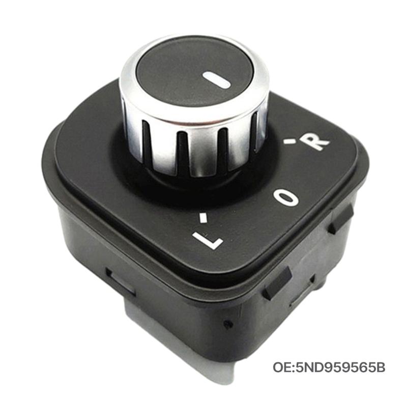 Czarny przełącznik lusterka wstecznego, pokrętło odblasku bocznego do Golf MK6 B6 Rabbit, numer części 5ND959565B