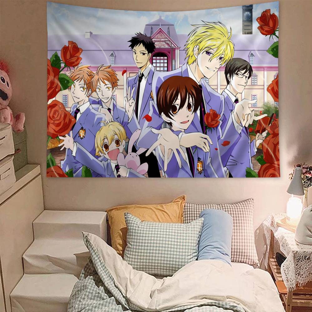 Anime Ouran High School Host Club Hanging Bohemian Tapestry Japanese Wall Tapestry Anime Kawaii Room Decor