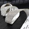 DIY Decoration Sticker White Car Phone Decoration Crystal  Ribbon Length 1 Yard / 90 Cm Rhinestone Ribbon For Party