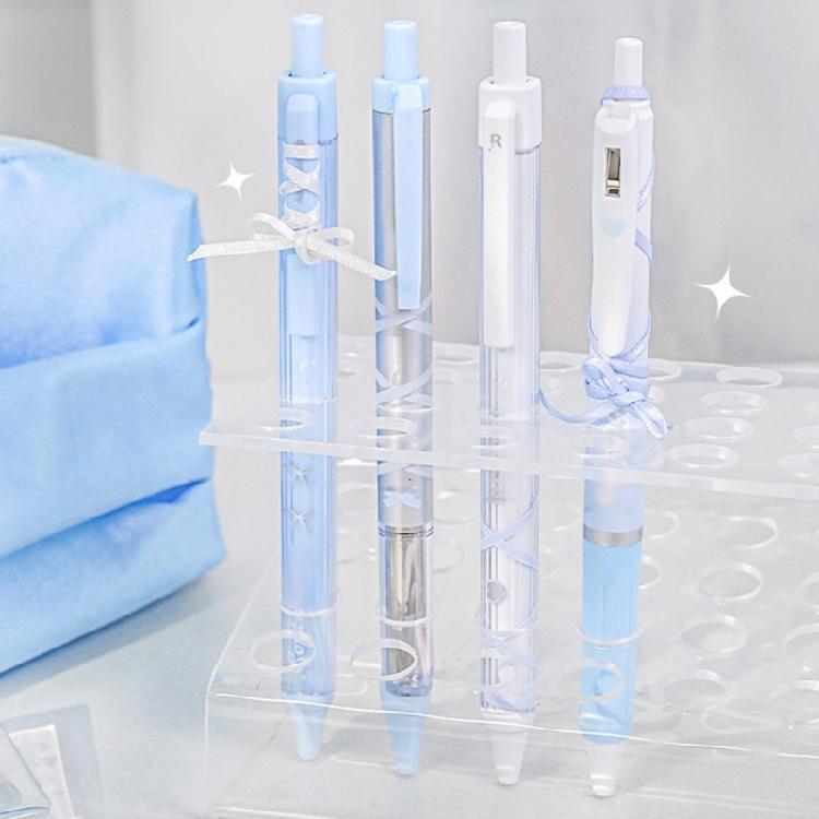 4 Pcs Pressing Pen 0.5mm Retractable Pen Black Ink Gel Pen Neutral Pen Writing Pen Ballet Strap Bows Gel Ink Pen