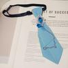 Crystal Zinc Zinc Alloy Rhinestone Necktie Choker Pre-tied Tie Fashion Metal Chain Brooch  Daily
