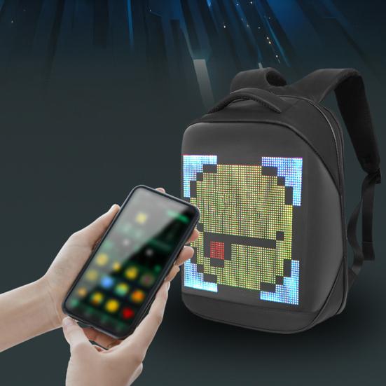 Programowalny plecak LED sterowany przez Bluetooth, podświetlany plecak dzienny z niestandardowym wyświetlaczem, unisex torba na laptopa