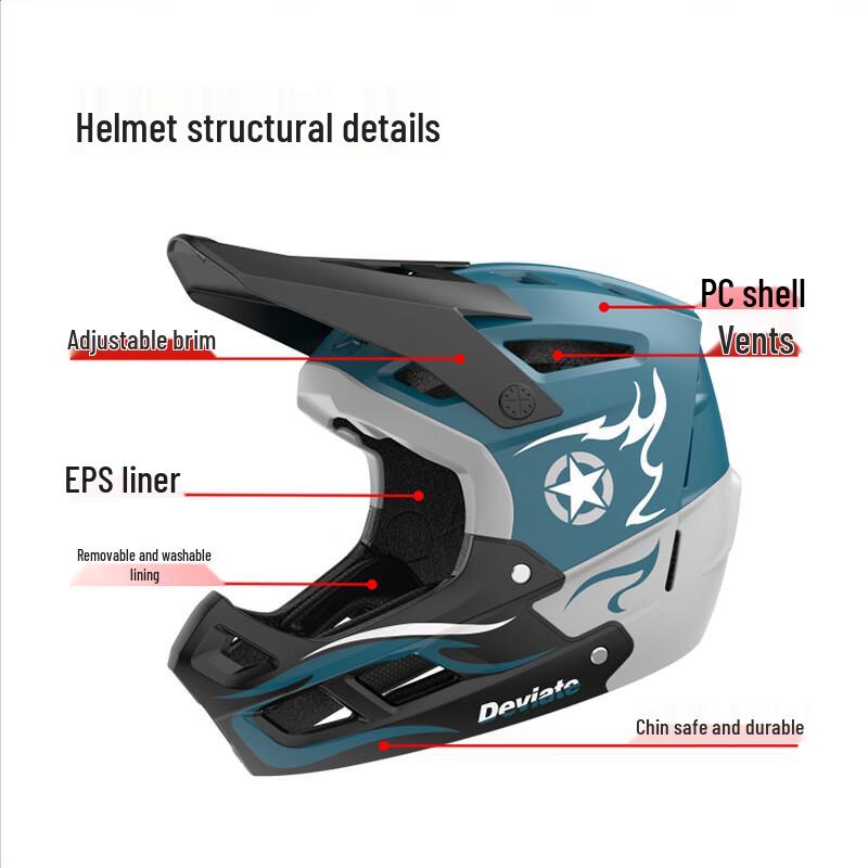 Lishi Adult Full-Face Mountain Bike Helmet