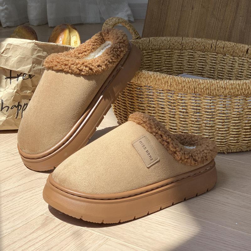 Baumwollpantoffeln Winter 2025 neu warm Indoor Zuhause dicker Boden rutschfest Zuhause Paar Wollpantoffeln Herbst und Winter