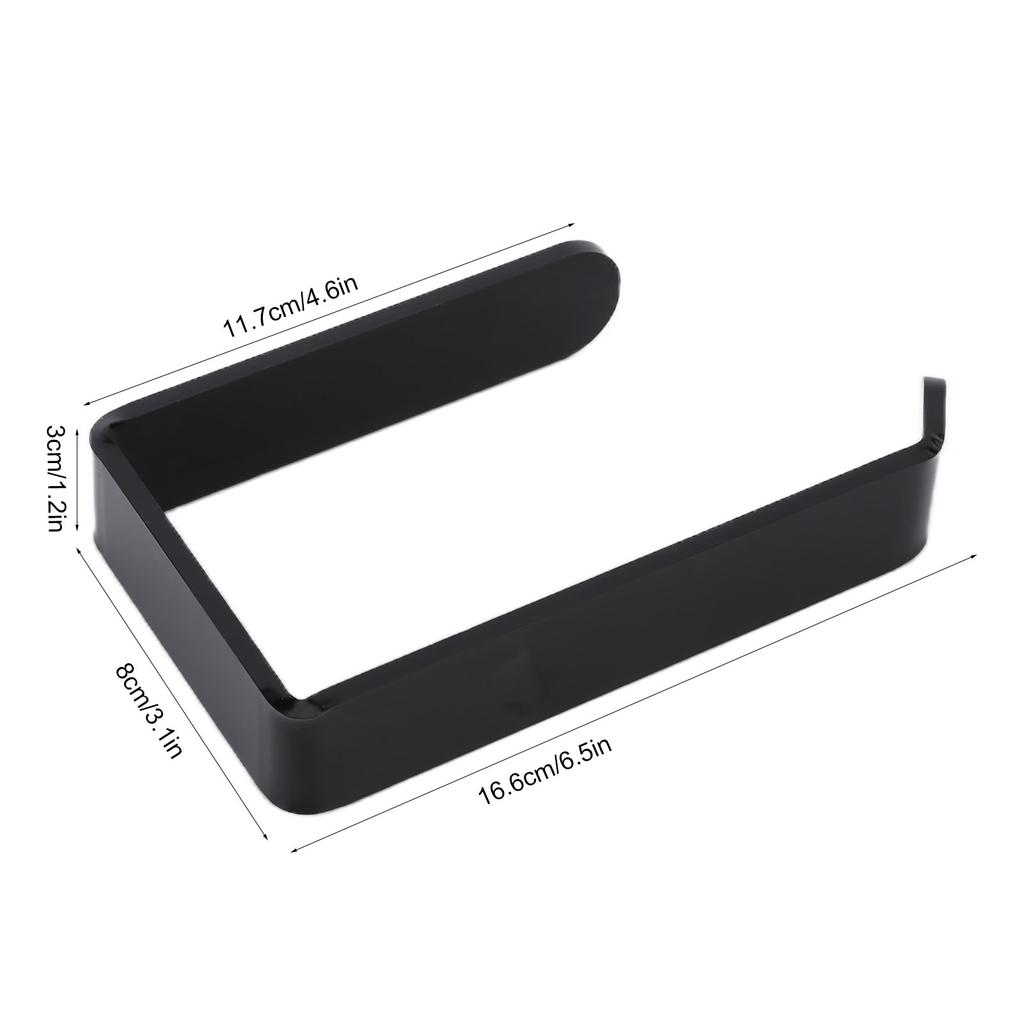 Tissue Holder Punch   Wall Mounted Acrylic Roll Paper Hanger for Bathroom Kitchen