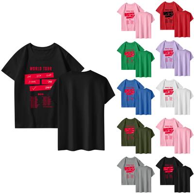 Women's Casual Printed T-Shirt Round Neck Pullover Short Sleeve Top