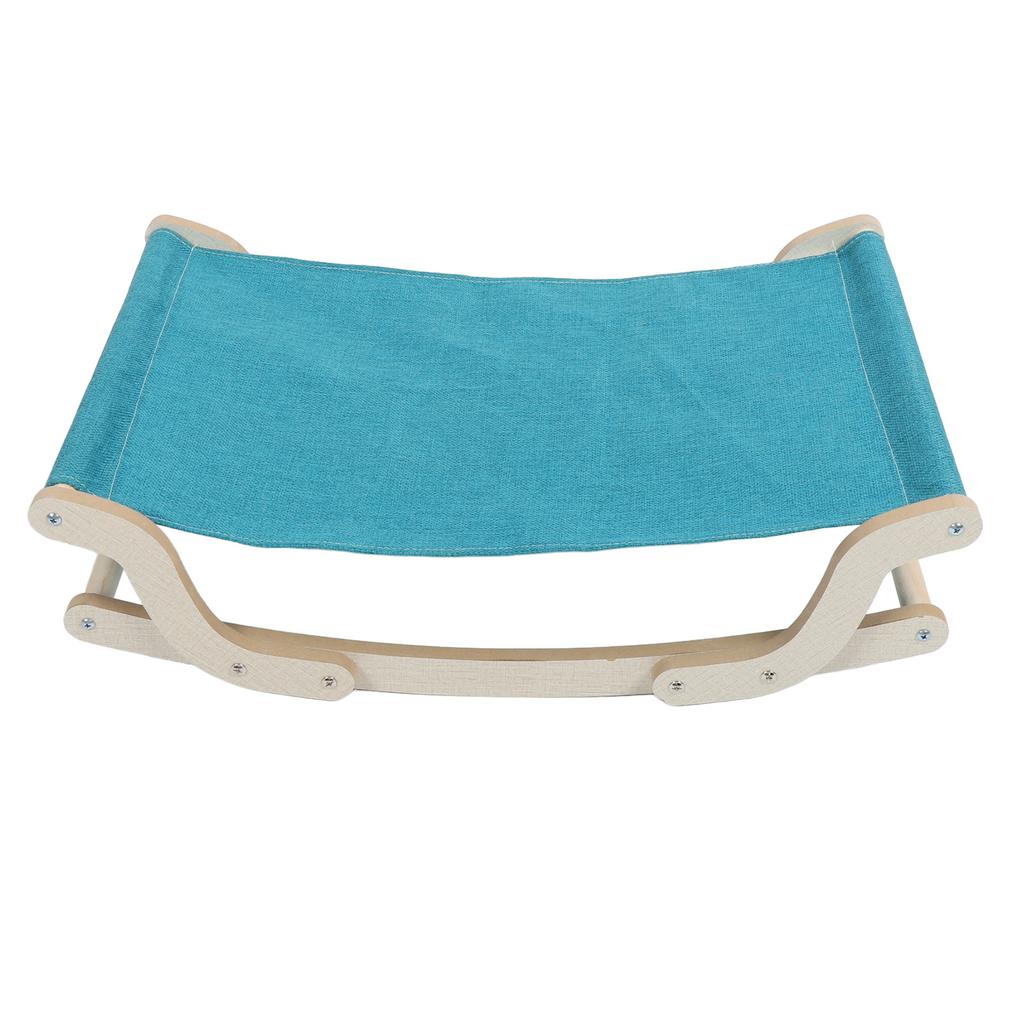 Elevated Cat Hammock Breathable Easy Assembly Washable Wooden Cat Swing Bed for Indoor