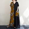 Short Sleeve Plus Size Cotton Vintage Floral New In Dresses for Women Casual Loose Maxi Long Summer Dress