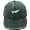 Big White Shark Embroidered Baseball Cap Washed Vintage Daddy Hat Marine Animal Men's and Women's Casual Sun Hat