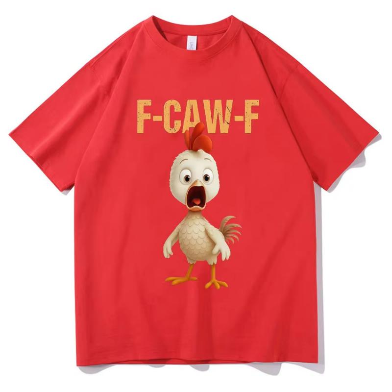 F Caw F Kuřecí Tričko Pláž Úžasné Ženy Humor Pohodlné Tričko Kuře Hip Hop Estetické Ležérní Oversized Výprodej Topy Streetwear