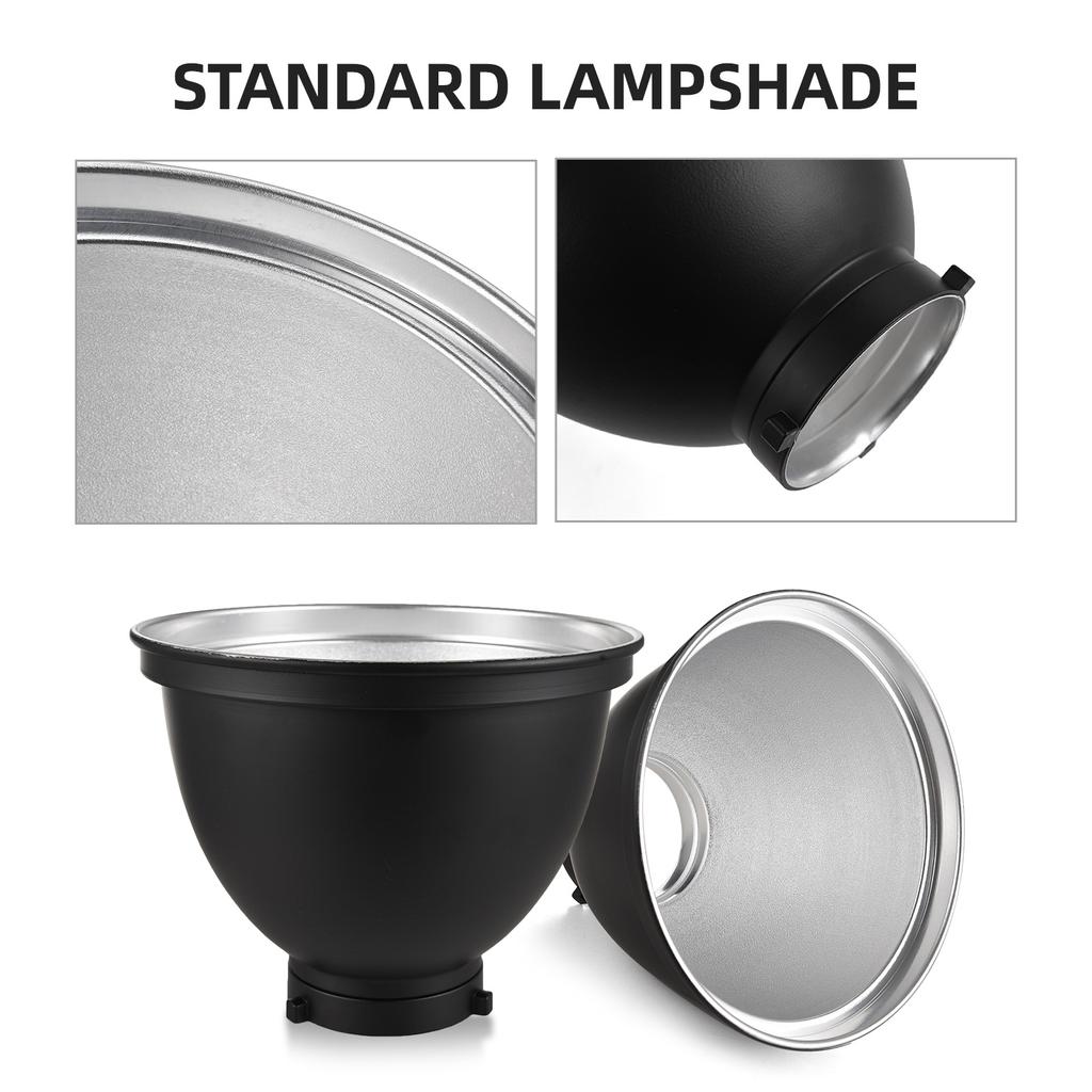 9 Inch Reflector Diffuser Bowens Mount Photography Lamp Shape Dish with 60 degrees Honeycomb Grid & White Soft Cloth