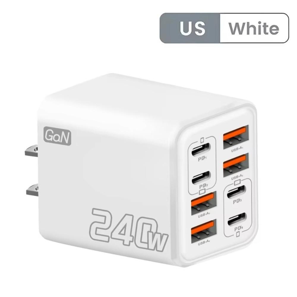8 Ports Phone Charger Adapter 4USB+4PD USB C Charger for Huawei/Xiaomi/Samsung